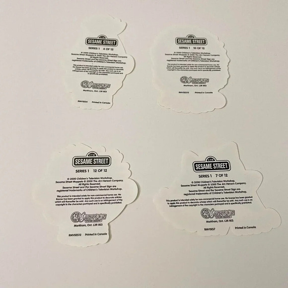 2000 Sesame Street Sandylion Stickers Henson Bert Grover Ernie Count Lot of 4 - Picture 2 of 10